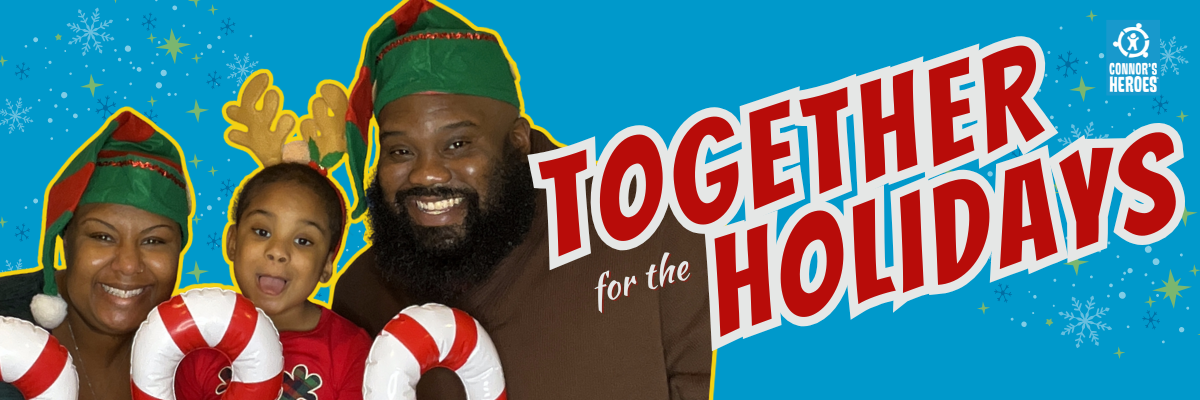 journey and her family share a smile at connors heroes holiday open. house