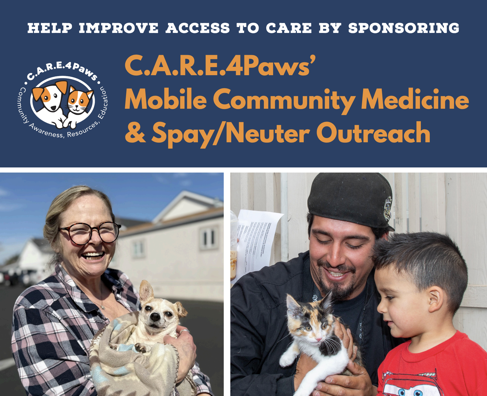 C.A.R.E.4Paws client with her sweet dog