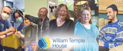 Montage of William Temple House supporters and individuals who benefit from food, counseling, and connection services at WTH.