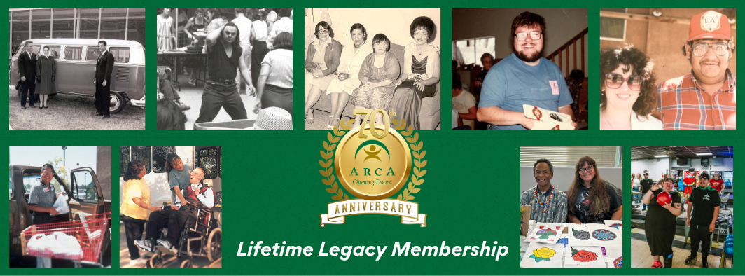 Photos celebrating 70 years of opening doors for people with intellectual, developmental, and cognitive disabilities.