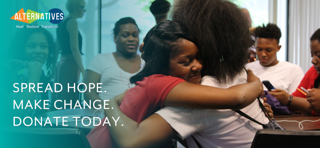 Image of young people embracing