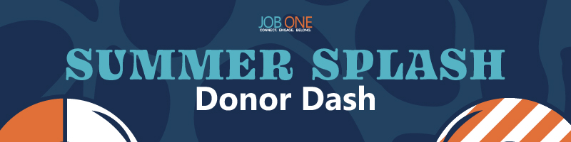 Job One branded Summer Splash Donor Dash header