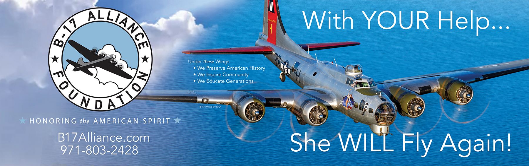 Your donations help return the Lacey Lady to flight.