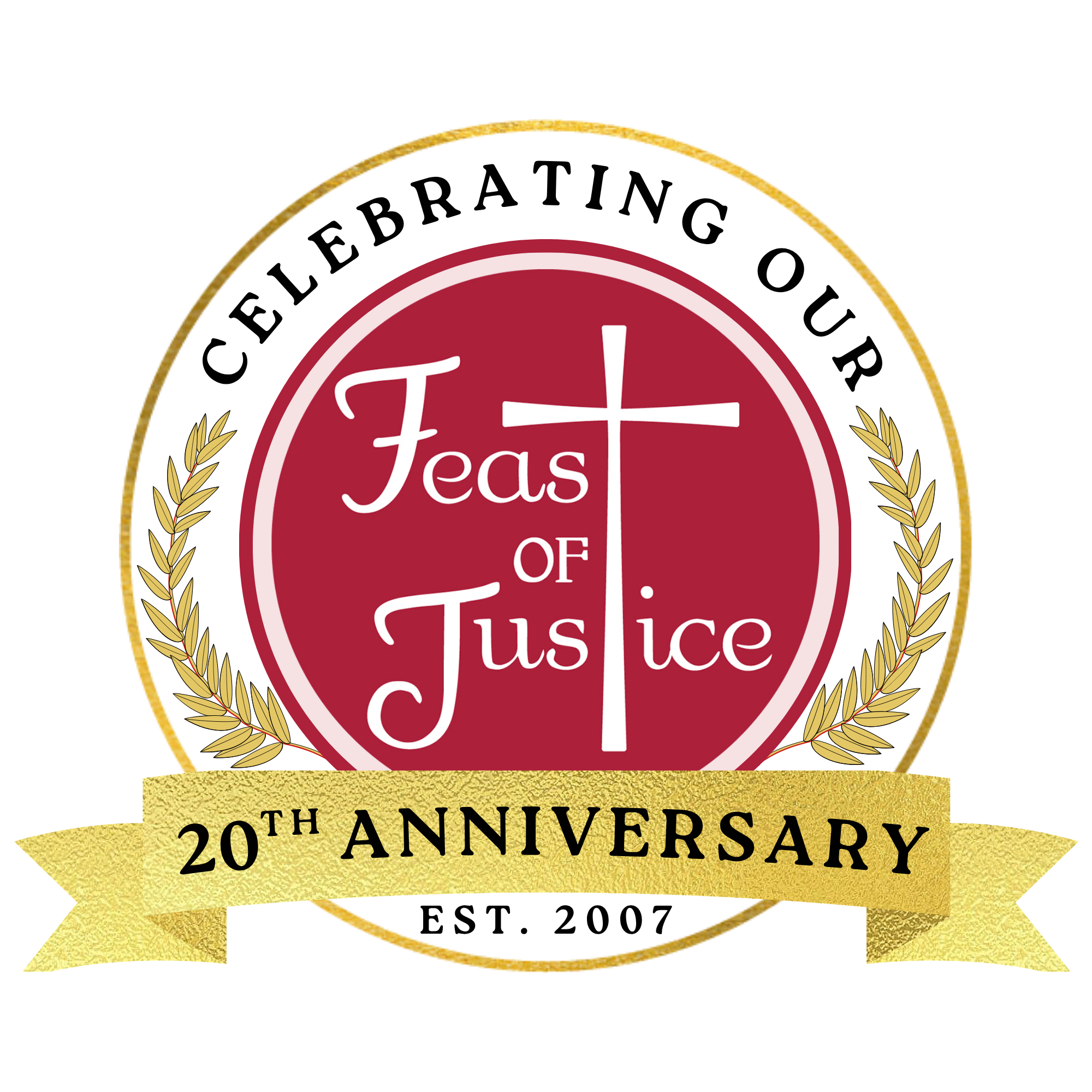 Feast of Justice 20th Anniversary Logo