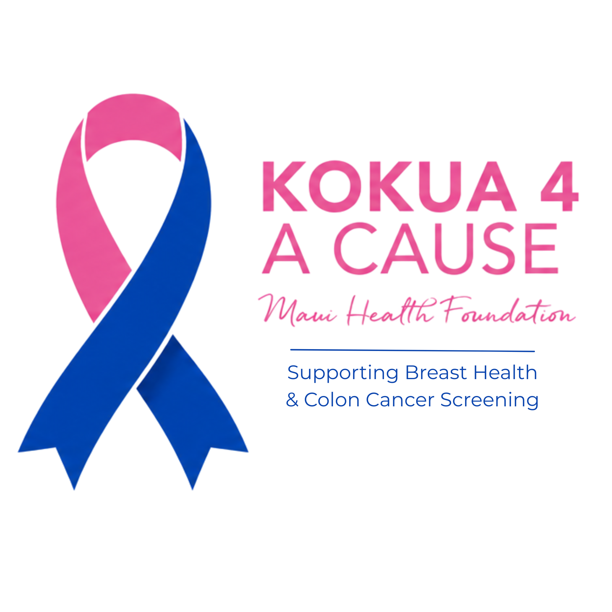 Breast & colon cancer screening donation form with Maui Health Foundation