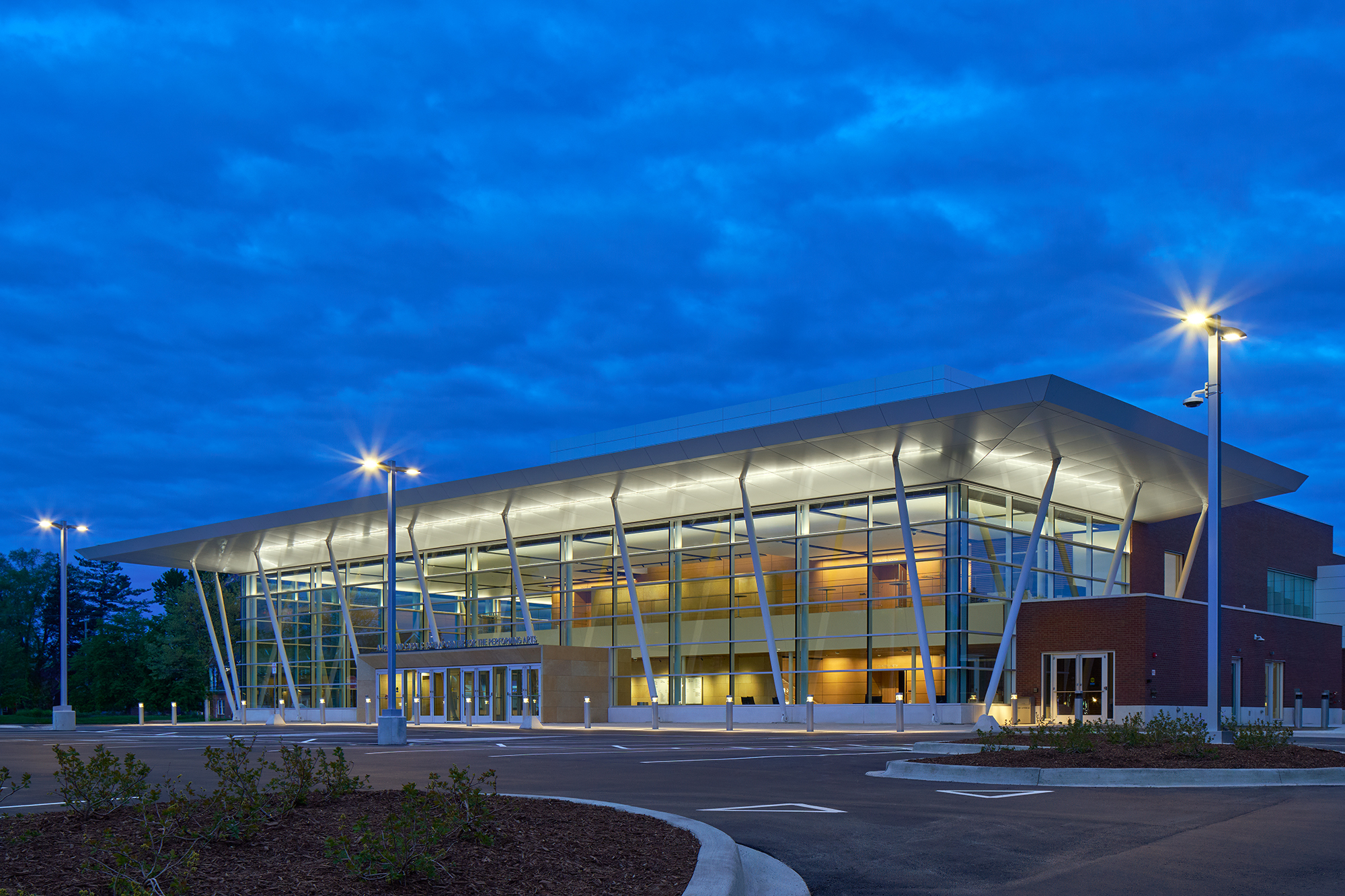 Outside photo of the front of Schaap Center